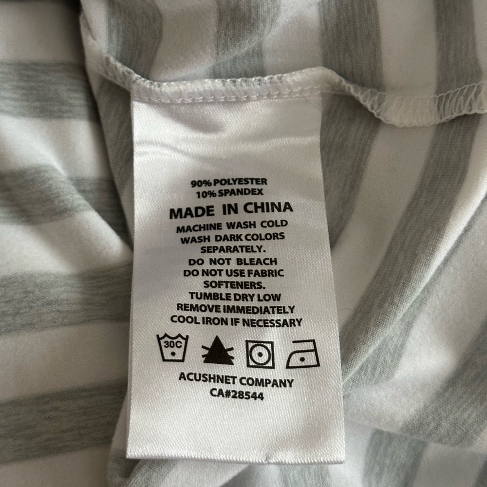 Footjoy Pullover Women’s Light Grey Striped Size Medium Golf Logo Hoodie - Picture 8 of 9